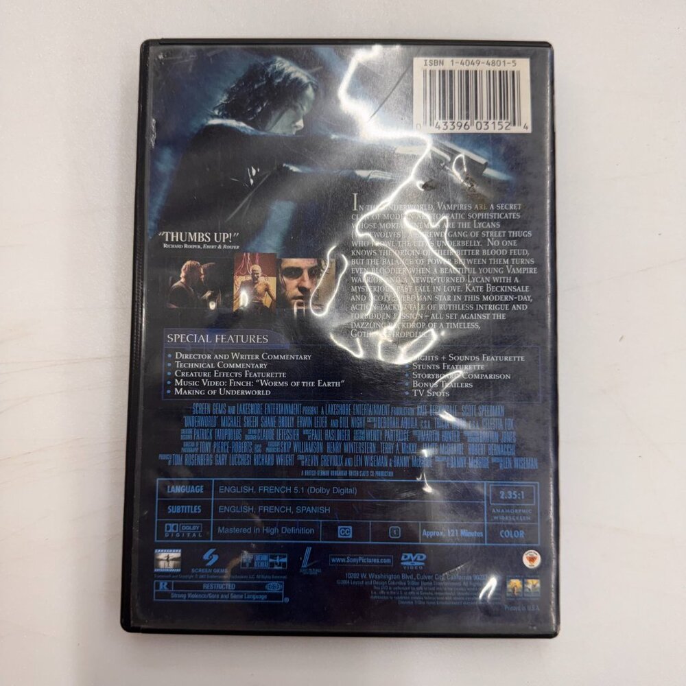 Underworld [DVD] Disc Tested, Working - Picture 2 of 3